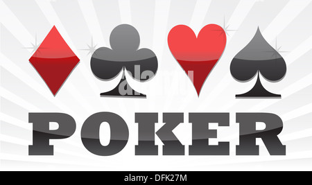 Poker suit illustration design Foto Stock