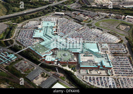 Vista aerea del Meadowhall Shopping Centre, Sheffield Foto Stock