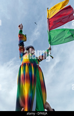 Il popolo curdo si sono riuniti per celebrare il newroz di Istanbul, in Turchia, 21 marzo 2010. Foto Stock