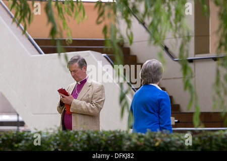 Chiesa di Inghilterra Sinodo Generale Università di York shot generale di un uomo e di una donna Foto Stock