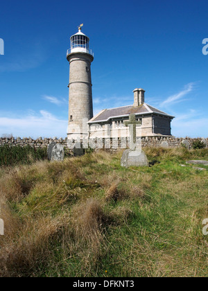 Vecchio faro, Lundy, Devon, Inghilterra Foto Stock