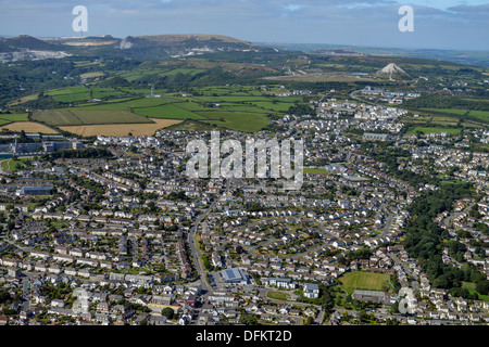 Fotografia aerea di St Austell Cornwall Foto Stock