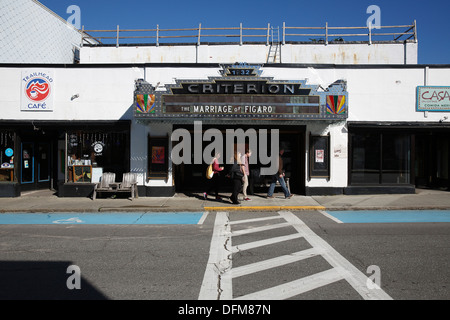 Art deco cinema, Bar Harbor, Maine, Stati Uniti d'America Foto Stock