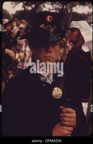 Vecchio tempo RIFLEMAN d'incontro, il 24 giugno 1973, viene trattenuto sul villaggio Greenfield verde adiacente al Museo di Henry Ford di... 549730 Foto Stock