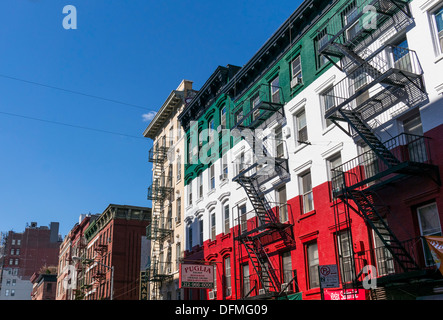 Puglia ristorante sul Hester Street in Little Italy in NYC, STATI UNITI D'AMERICA Foto Stock