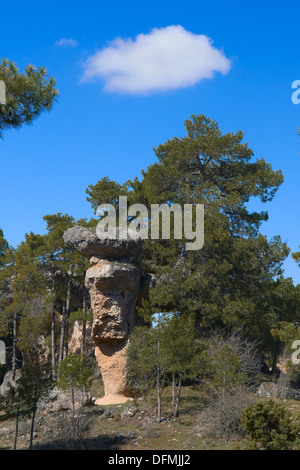 Ciudad Encantada, città incantata, Serrania de Cuenca, Provincia Cuenca, Castilla-La Mancha, in Spagna. Foto Stock