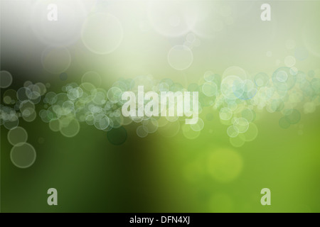 Abstract verde cerchi sfocata sullo sfondo Foto Stock