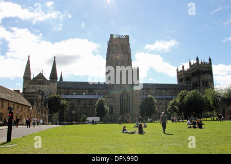 La Cattedrale di Durham. La Chiesa Cattedrale di Cristo, la Beata Maria Vergine e St Cuthbert di Durham. Foto Stock