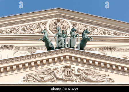 Apollo nel Chariot del Sole, Teatro Bolshoi, Mosca, Russia Foto Stock