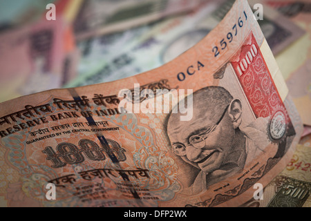 Variazioni di Rupie indiane Foto Stock