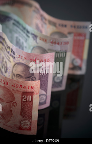 Variazioni di Rupie indiane Foto Stock