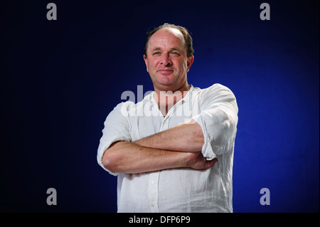 William Dalrymple premiato storico britannico e scrittore, storico dell'arte e curatore presso la Edinburgh book festival 2013. Foto Stock