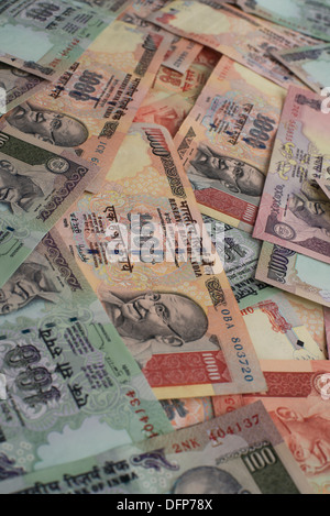 Variazioni di Rupie indiane Foto Stock