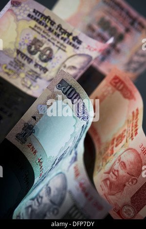 Variazioni di Rupie indiane Foto Stock