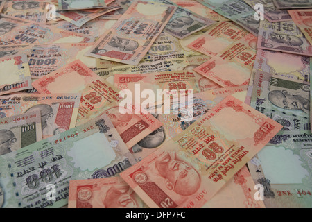 Variazioni di Rupie indiane Foto Stock