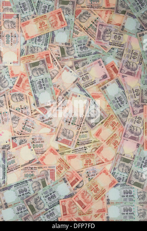 Variazioni di Rupie indiane Foto Stock