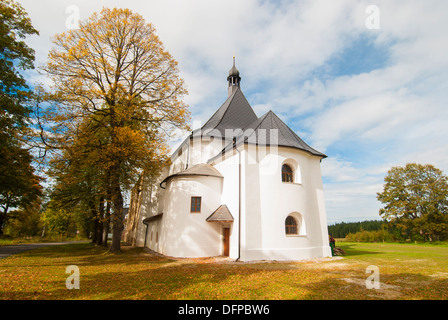 La Chiesa cattolica, Pohori na Sumave, Boemia del Sud, Repubblica Ceca Foto Stock