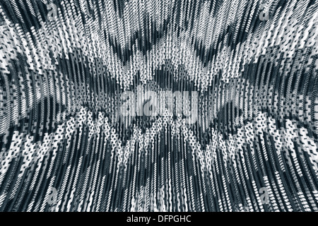 In bianco e nero in tessuto a trama. Foto Stock