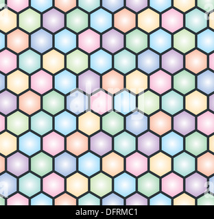 Colorato senza giunture esagonale mosaico Foto Stock