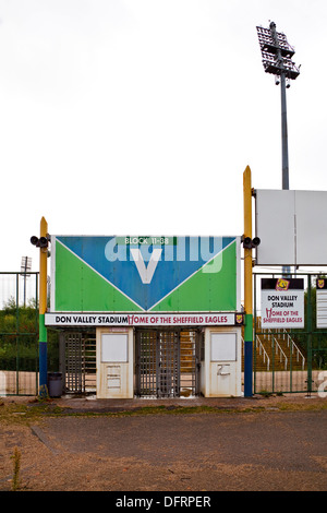 Don Valley Stadium ingresso V Sheffield South Yorkshire Regno Unito Foto Stock