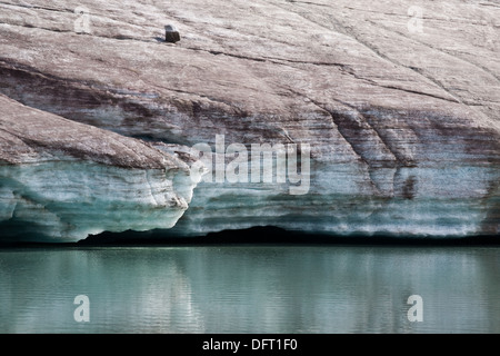 Abstract della stratificazione glaciale, Bugaboo Parco Provinciale, B.C. Canada Foto Stock
