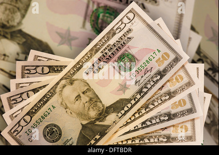 Cinquanta DOLLARI ($50) Noi Banconote Foto Stock