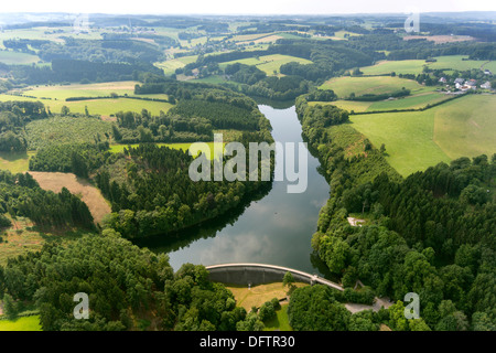 Vista aerea, Heilenbeck serbatoio, dam, Ennepetal, Nord Reno-Westfalia, Germania Foto Stock