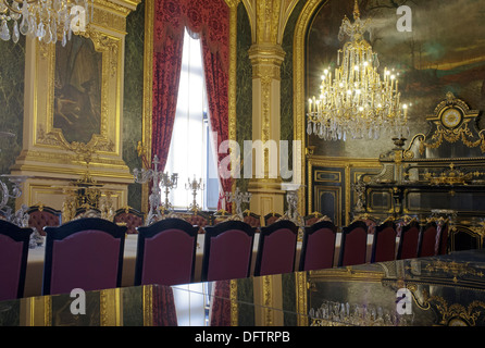 Una parte di Napoleone III appartamenti, si trova al museo del Louvre di Parigi, Francia. Foto Stock