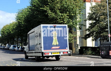 Negozio Tesco home delivery internet shopping van UK Foto Stock