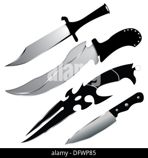 Set di coltelli speciali - vettore Foto Stock