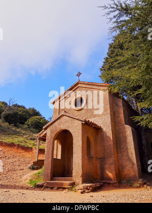 Nella piccola cappella in Montserrat - un multi-picco montagna vicino a Barcellona, in Catalogna, Spagna. Foto Stock