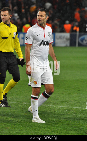 Ryan vedi figg. *** durante la partita Shakhtar vs manchester united Foto Stock