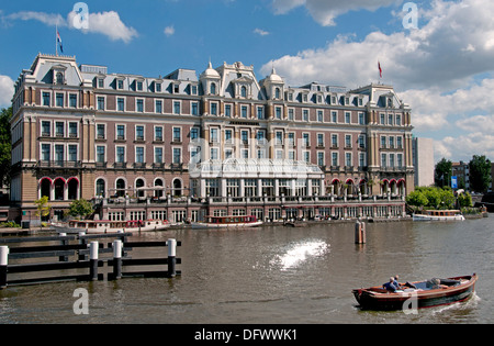 InterContinental Amstel sul fiume Amstel Amsterdam Paesi Bassi Foto Stock