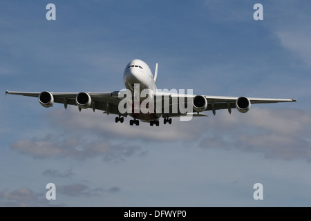 AIRBUS A380 approccio finale Foto Stock