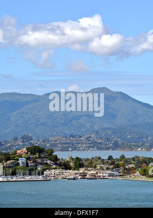 Vista del Monte Tamalpais belvedere Tiburon Mill Valley e Marin County Foto Stock