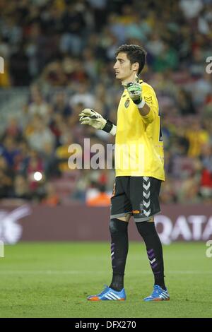 Barcellona, Spagna, 5 ottobre 2013. 5 Ottobre, 2013. Diego Marino (Valladolid) Calcio : Spagna " Liga Española" corrispondono tra Barcellona e Valladolid, allo stadio Camp Nou a Barcellona, Spagna, 5 ottobre 2013 . © AFLO/Alamy Live News Foto Stock