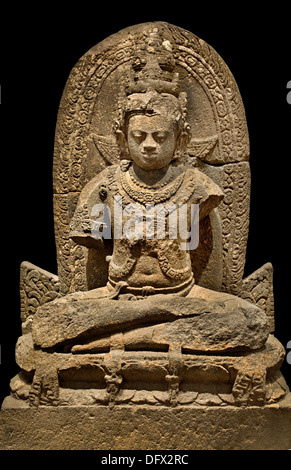 Il Bodhisattva Manjushri primo avvocato del buddismo IX secolo Java centrale Museo Indonesia Foto Stock