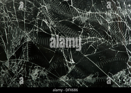 Il vetro rotto. Close up studio shot Foto Stock