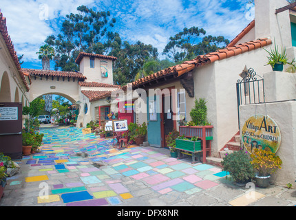 Il villaggio Spagnolo Art Center di San Diego Balboa Park Foto Stock