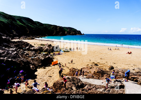 Plemont spiaggia del nord dell'isola di Jersey, Isole del Canale Foto Stock