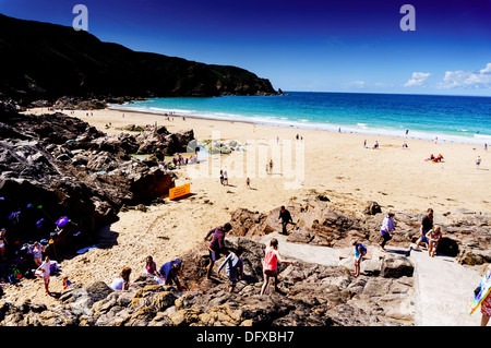 Plemont spiaggia del nord dell'isola di Jersey, Isole del Canale Foto Stock