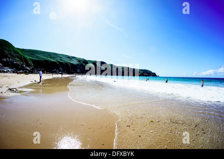 Plemont spiaggia del nord dell'isola di Jersey, Isole del Canale Foto Stock