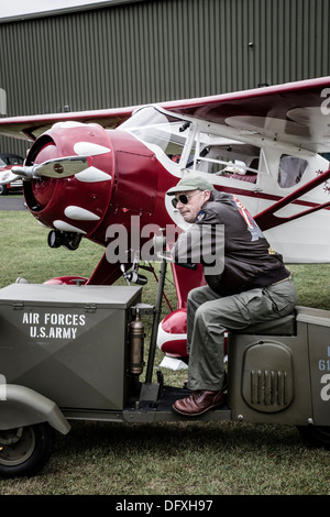 1939 Monocoupe 90A CON GLI STATI UNITI Army Air Forces in frequenza. 2013 Goodwood, Sussex, Regno Unito. Foto Stock