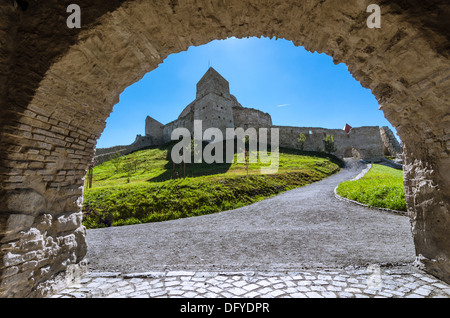 Rupea fortezza è nella contea di Brasov, Romania. Medievale landmark sassoni di Transilvania. Foto Stock