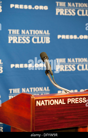 National Press Club Washington D.C. Distretto di Columbia vuoto premere sala conferenze con podio e microfono Foto Stock