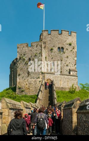 Il mantenere, Castello di Arundel e Arundel, West Sussex, in Inghilterra Foto Stock