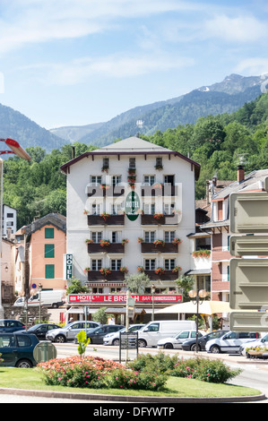 Francia, Ariège, Pirenei - Ax-les-Thermes cittadina termale e ski resort. Hotel le Breilh. Foto Stock