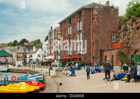 Il Quay a Exeter Devon, Inghilterra Foto Stock