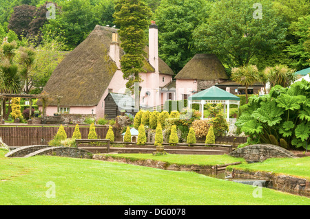 Rose Cottage, Cockington, Devon, Inghilterra Foto Stock