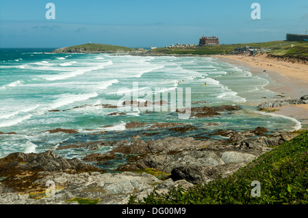 Fistral Beach, Newquay, Cornwall, Inghilterra Foto Stock